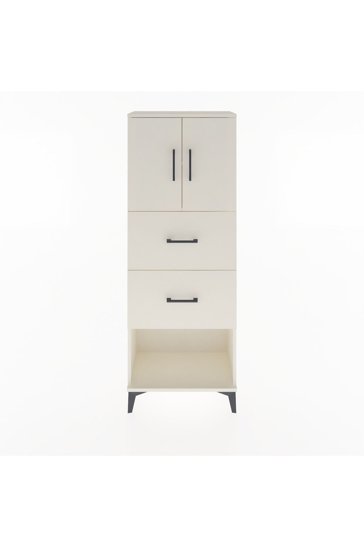 Arges Dolap 2 Raflı 2 Çekmeceli 2 Kapaklı 60x30x163 - S20M075V1A