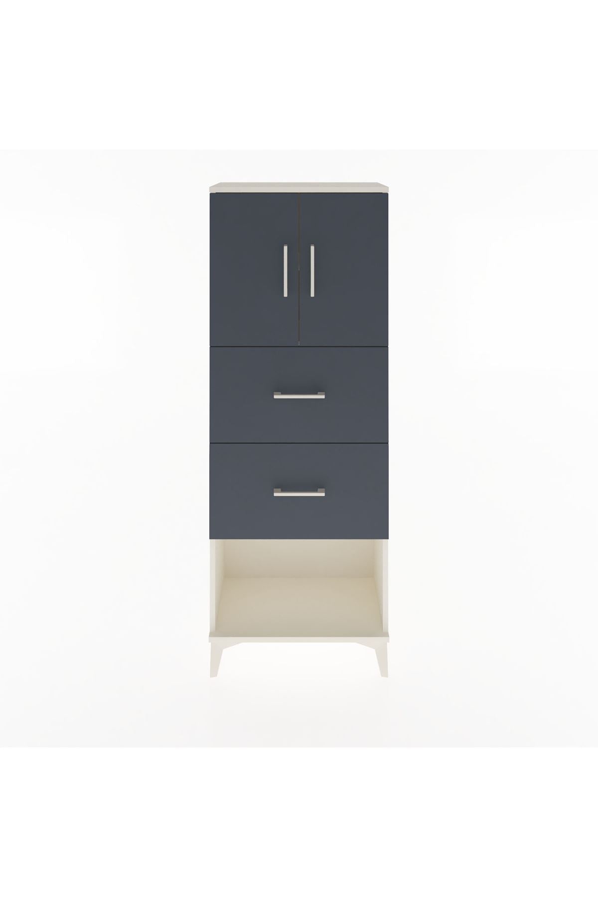 Arges Dolap 2 Raflı 2 Çekmeceli 2 Kapaklı 60x30x163 - S20M075V2A