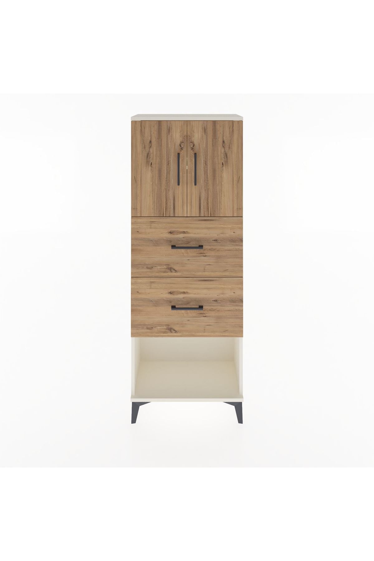 Arges Dolap 2 Raflı 2 Çekmeceli 2 Kapaklı 60x30x163 - S20M075V3A