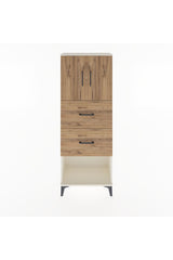 Arges Dolap 2 Raflı 2 Çekmeceli 2 Kapaklı 60x30x163