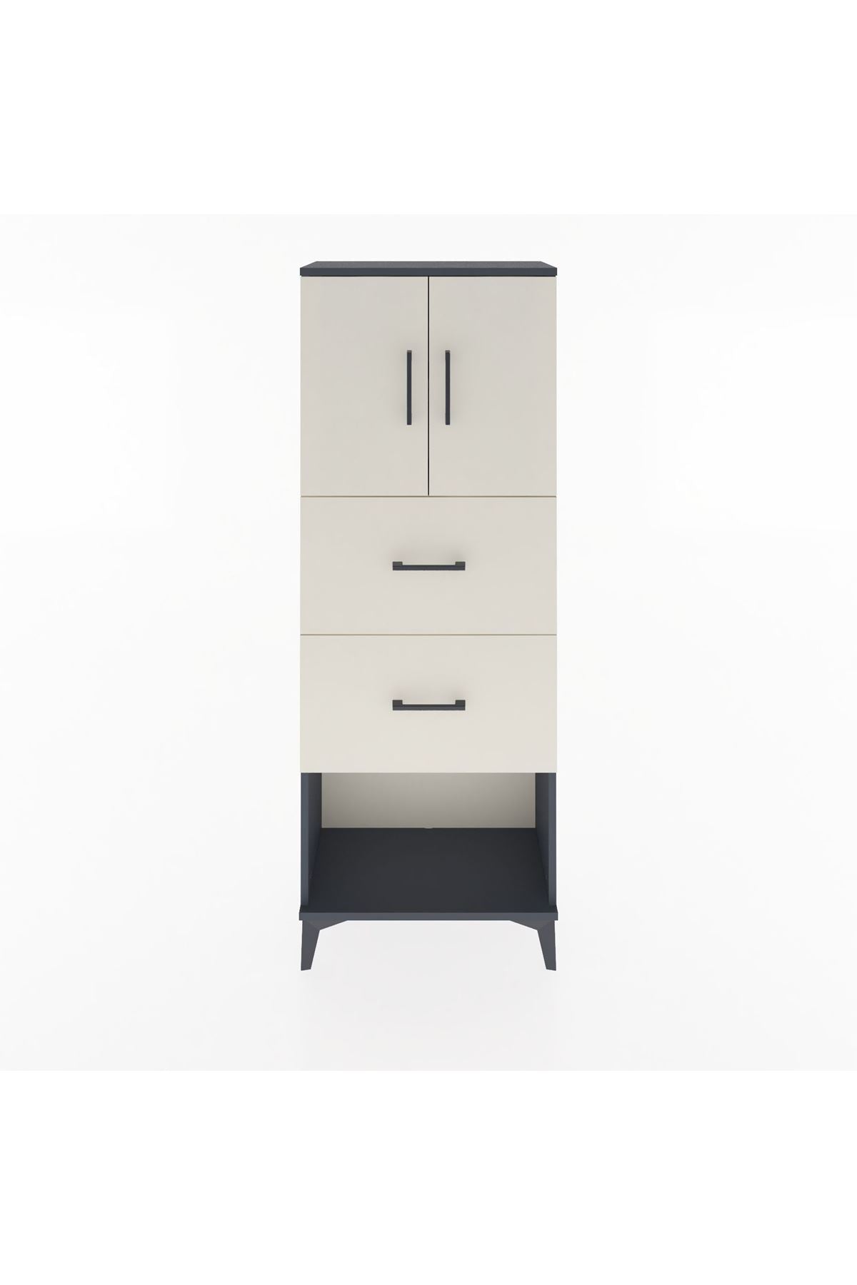 Arges Dolap 2 Raflı 2 Çekmeceli 2 Kapaklı 60x30x163 - S20M075V4A