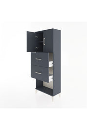 Arges Dolap 2 Raflı 2 Çekmeceli 2 Kapaklı 60x30x163 - S20M075V5A