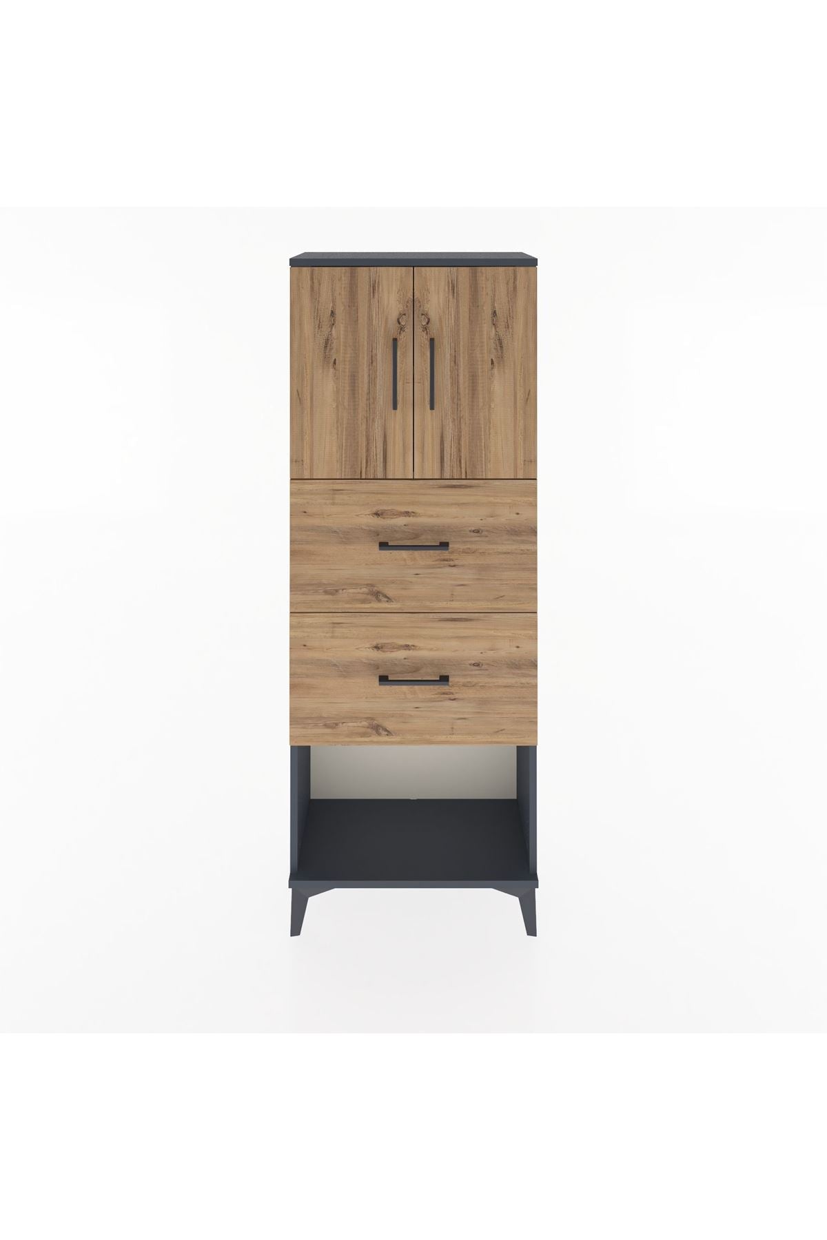 Arges Dolap 2 Raflı 2 Çekmeceli 2 Kapaklı 60x30x163 - S20M075V6A