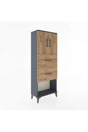 Arges Dolap 2 Raflı 2 Çekmeceli 2 Kapaklı 60x30x163 - S20M075V6A