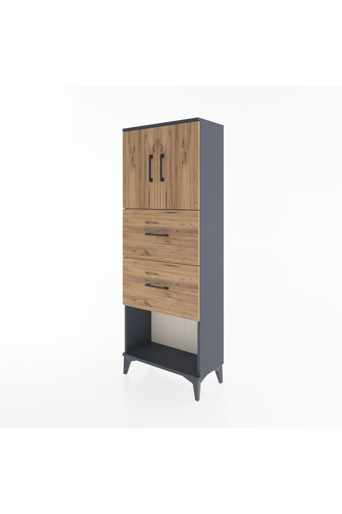 Arges Dolap 2 Raflı 2 Çekmeceli 2 Kapaklı 60x30x163 - S20M075V6A