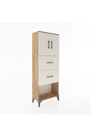 Arges Dolap 2 Raflı 2 Çekmeceli 2 Kapaklı 60x30x163 - S20M075V7A