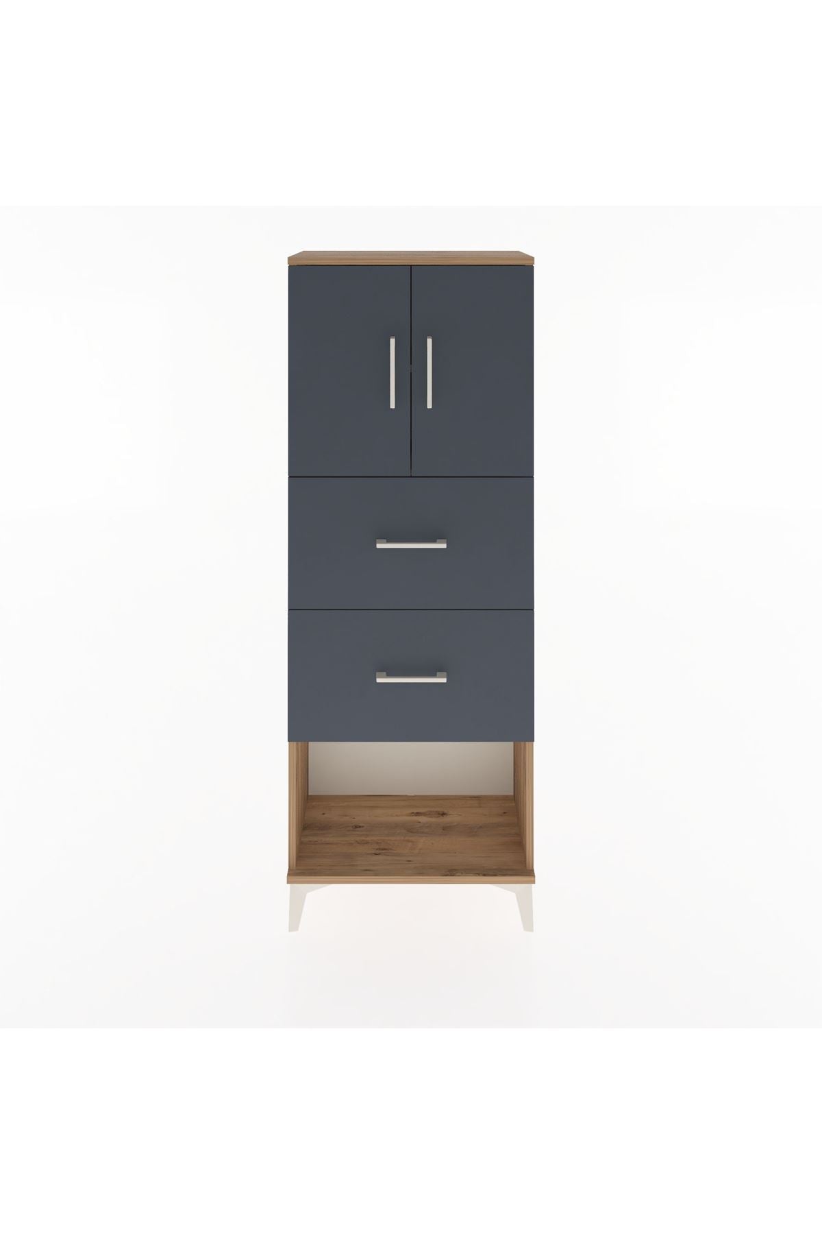 Arges Dolap 2 Raflı 2 Çekmeceli 2 Kapaklı 60x30x163 - S20M075V8A