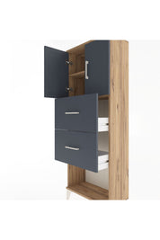 Arges Dolap 2 Raflı 2 Çekmeceli 2 Kapaklı 60x30x163 - S20M075V8A