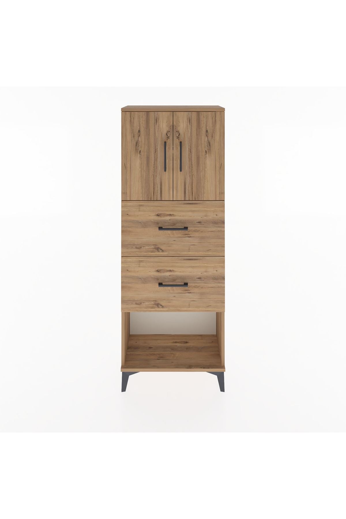 Arges Dolap 2 Raflı 2 Çekmeceli 2 Kapaklı 60x30x163 - S20M075V9A