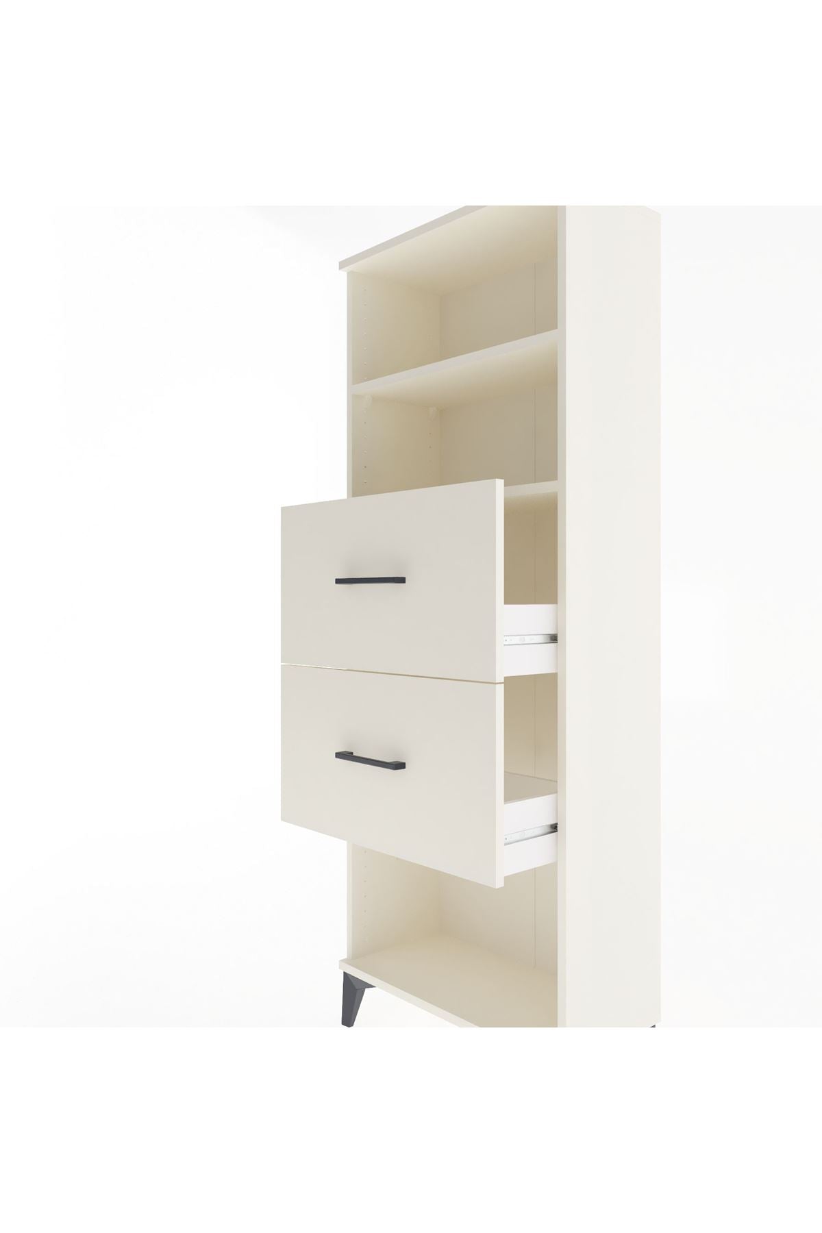 Arges Dolap 2 Raflı 2 Çekmeceli 60x30x163 - S20M076V1A