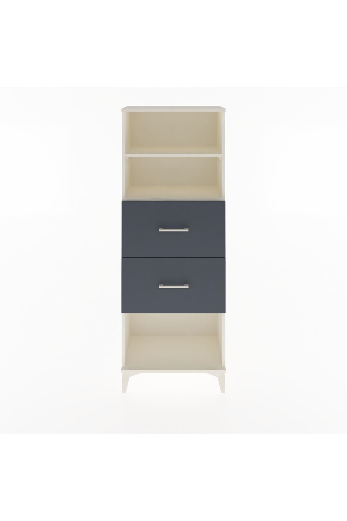Arges Dolap 2 Raflı 2 Çekmeceli 60x30x163 - S20M076V2A