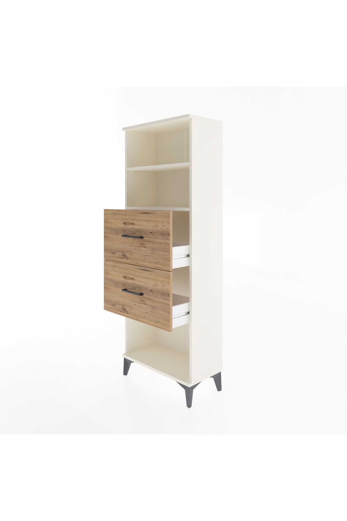Arges Dolap 2 Raflı 2 Çekmeceli 60x30x163 - S20M076V3A