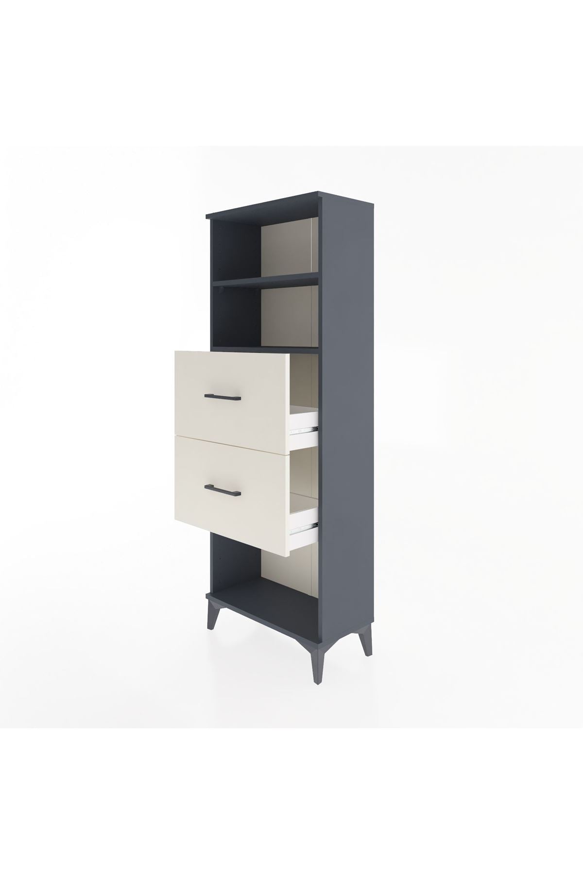 Arges Dolap 2 Raflı 2 Çekmeceli 60x30x163 - S20M076V4A