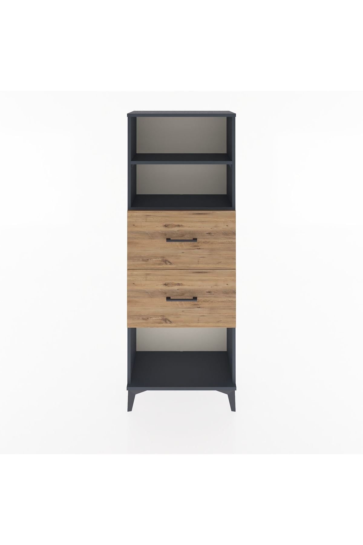 Arges Dolap 2 Raflı 2 Çekmeceli 60x30x163 - S20M076V6A