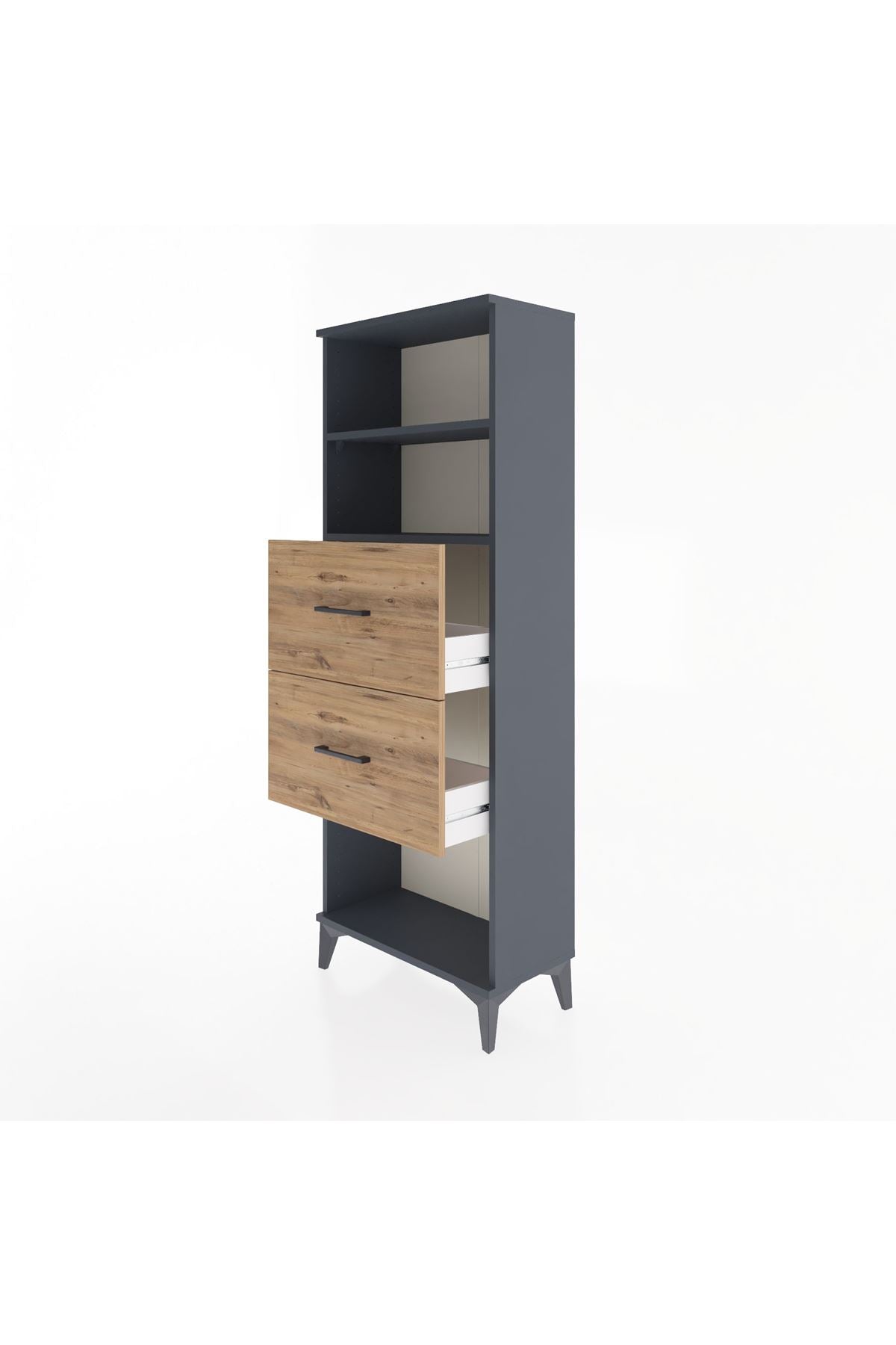 Arges Dolap 2 Raflı 2 Çekmeceli 60x30x163 - S20M076V6A