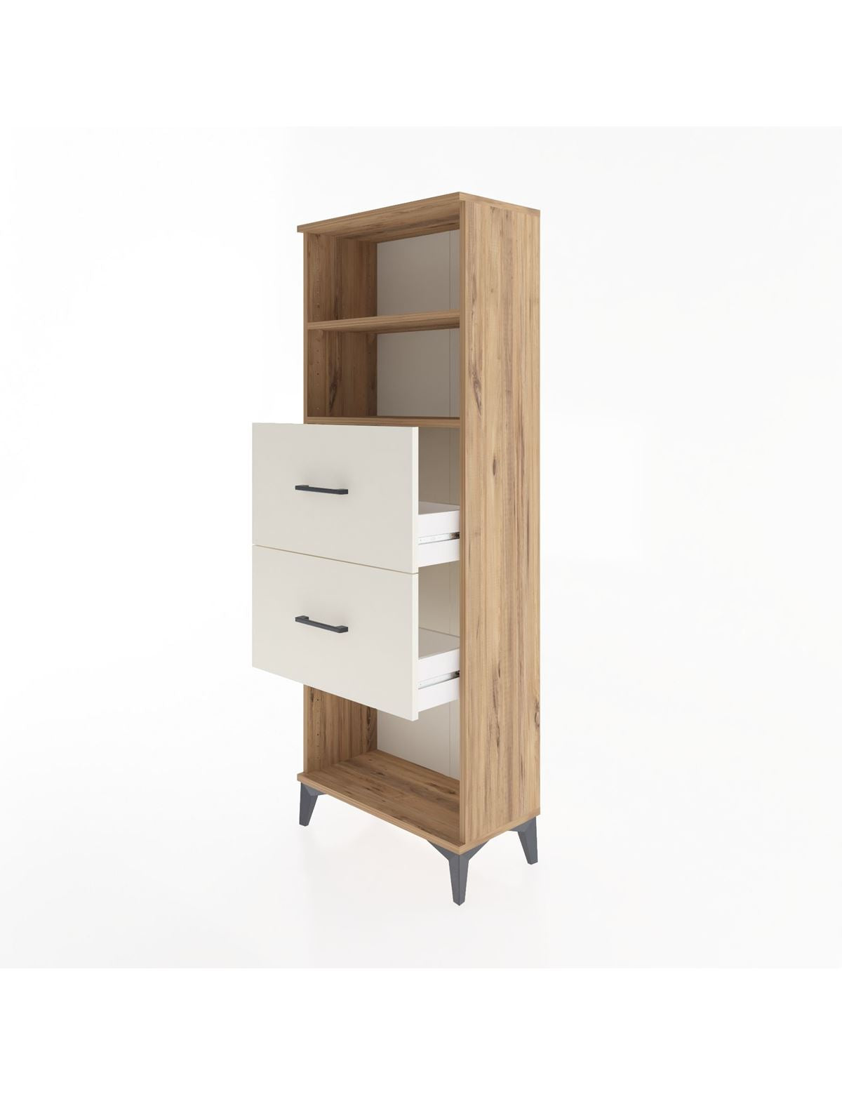 Arges Dolap 2 Raflı 2 Çekmeceli 60x30x163 - S20M076V7A
