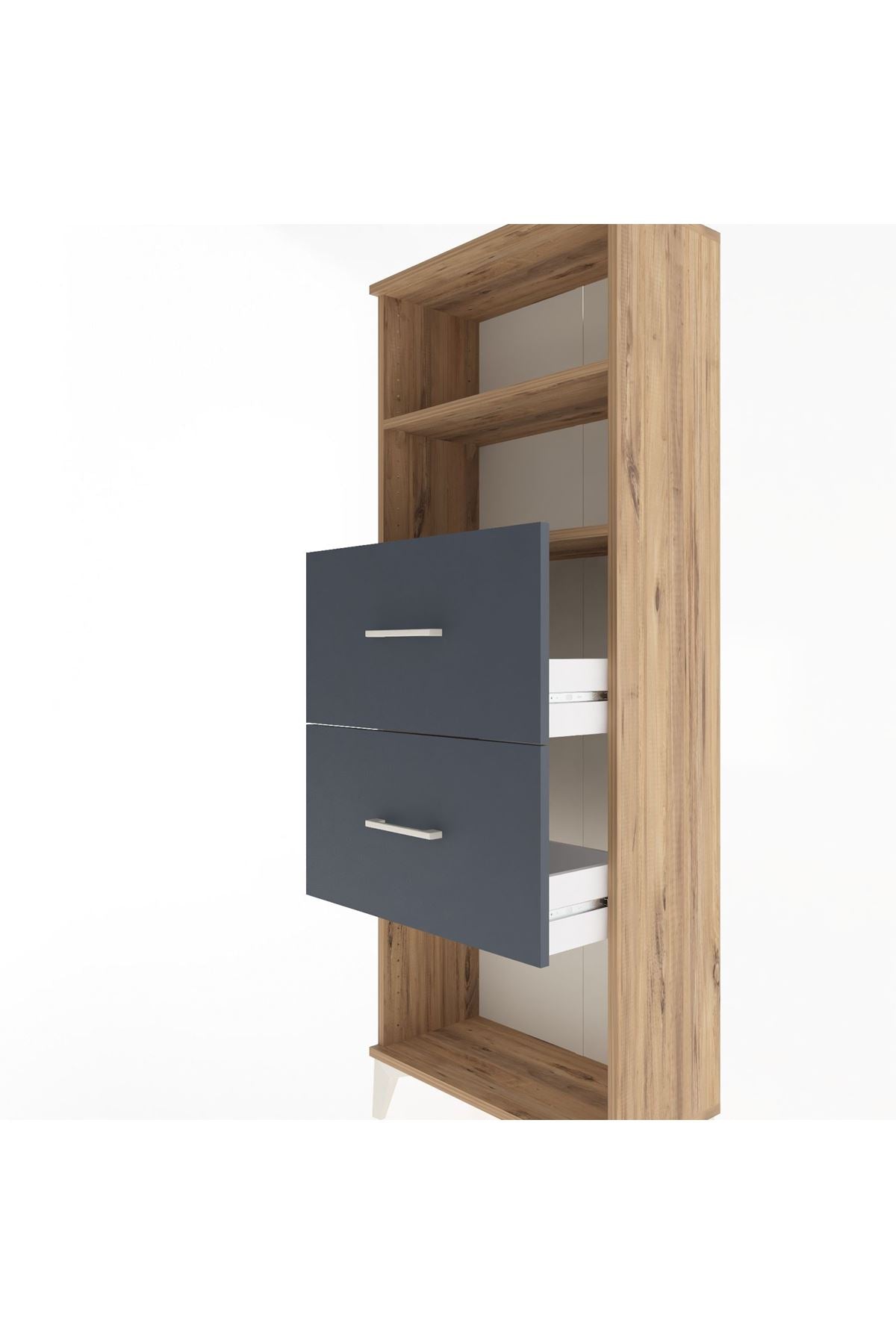Arges Dolap 2 Raflı 2 Çekmeceli 60x30x163 - S20M076V8A