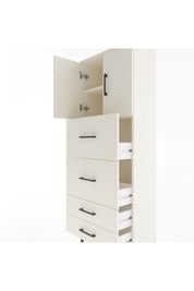Arges Dolap 2 Raflı 4 Çekmeceli 2 Kapaklı 60x30x163 - S20M077V1A