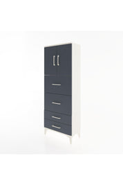 Arges Dolap 2 Raflı 4 Çekmeceli 2 Kapaklı 60x30x163 - S20M077V2A