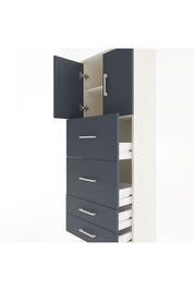 Arges Dolap 2 Raflı 4 Çekmeceli 2 Kapaklı 60x30x163 - S20M077V2A