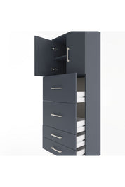 Arges Dolap 2 Raflı 4 Çekmeceli 2 Kapaklı 60x30x163 - S20M077V5A