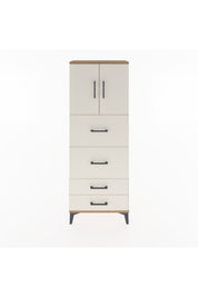 Arges Dolap 2 Raflı 4 Çekmeceli 2 Kapaklı 60x30x163 - S20M077V7A