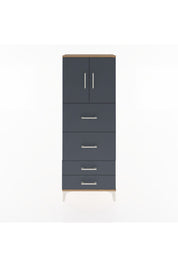 Arges Dolap 2 Raflı 4 Çekmeceli 2 Kapaklı 60x30x163 - S20M077V8A