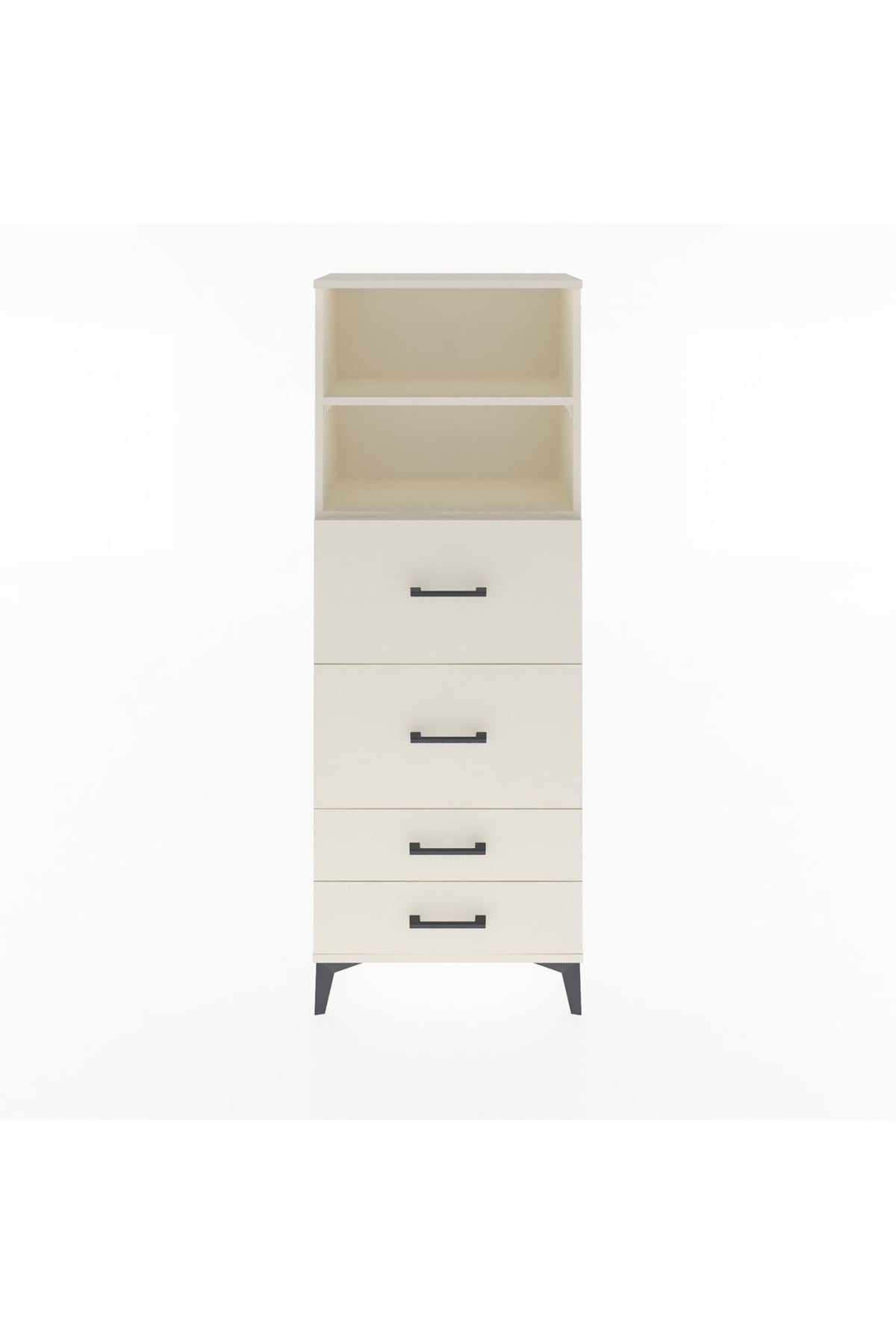 Arges Dolap 2 Raflı 4 Çekmeceli 60x30x163 - S20M078V1A