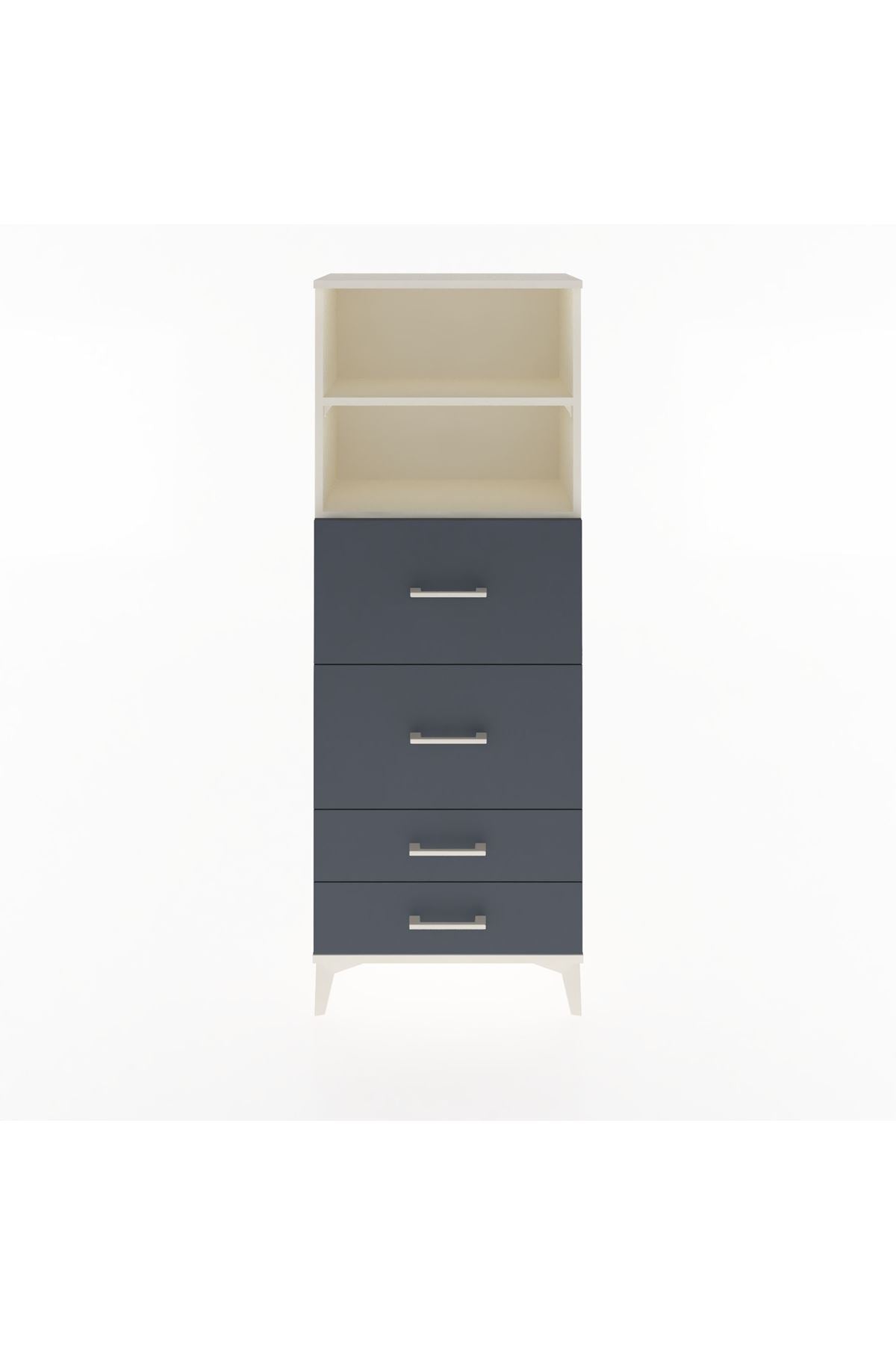 Arges Dolap 2 Raflı 4 Çekmeceli 60x30x163 - S20M078V2A