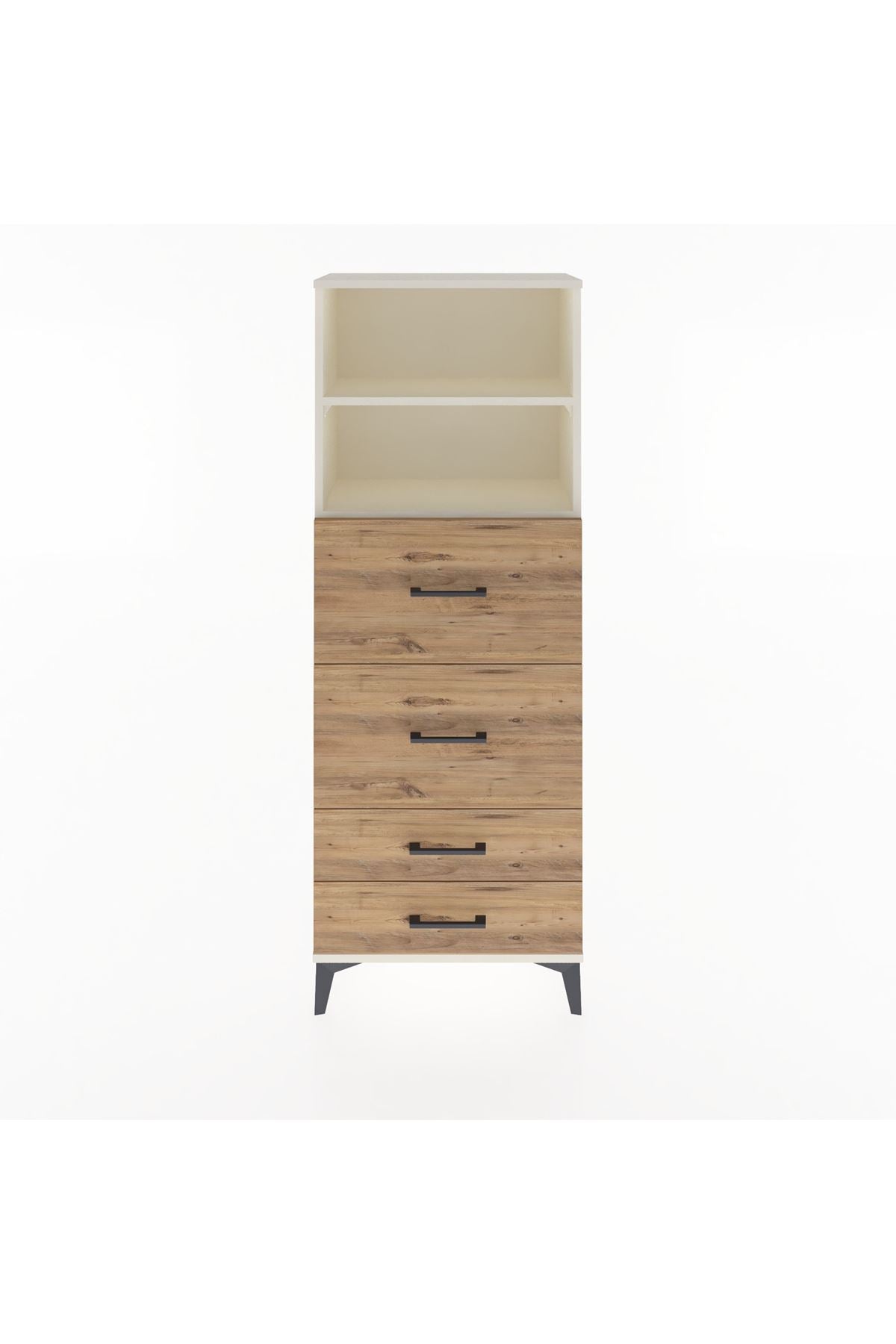 Arges Dolap 2 Raflı 4 Çekmeceli 60x30x163 - S20M078V3A