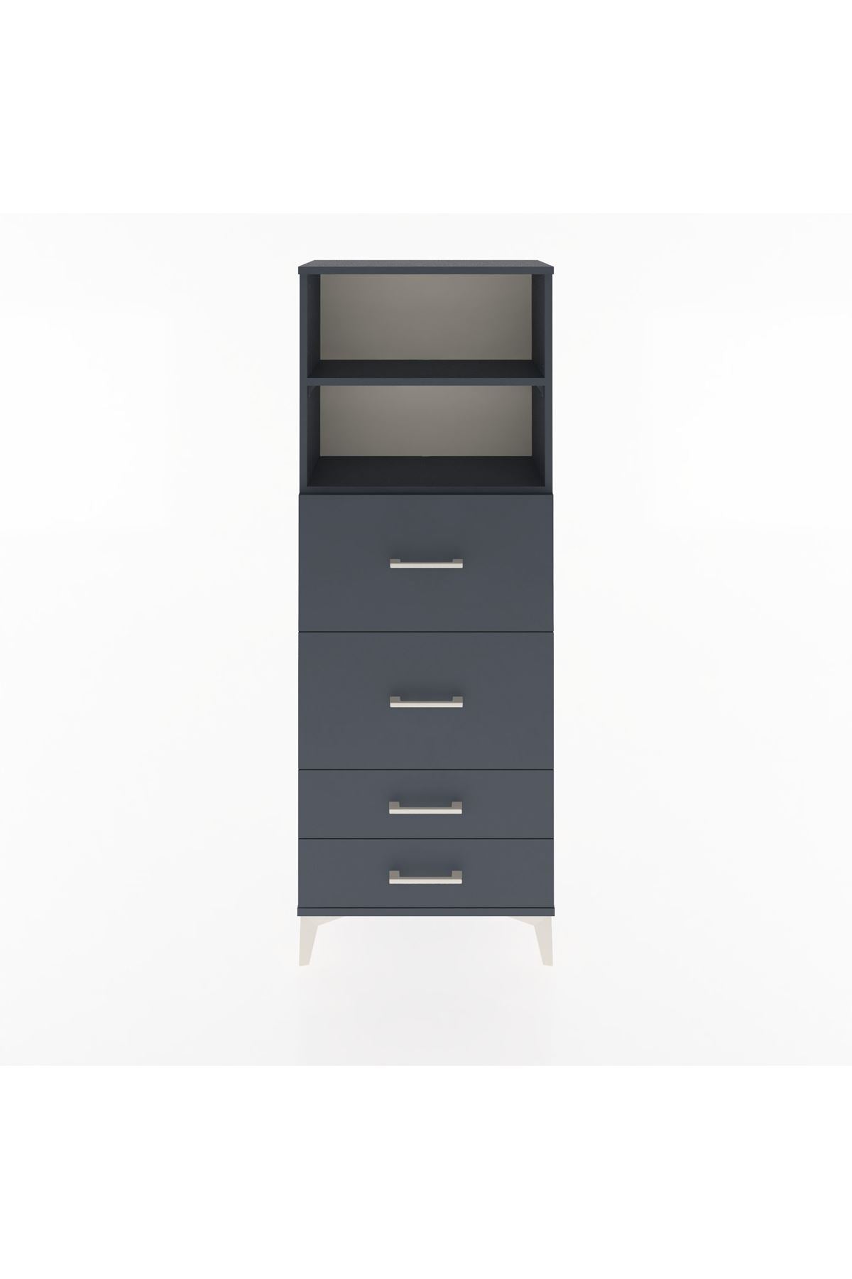 Arges Dolap 2 Raflı 4 Çekmeceli 60x30x163 - S20M078V5A