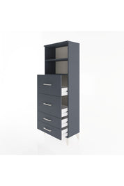Arges Dolap 2 Raflı 4 Çekmeceli 60x30x163 - S20M078V5A