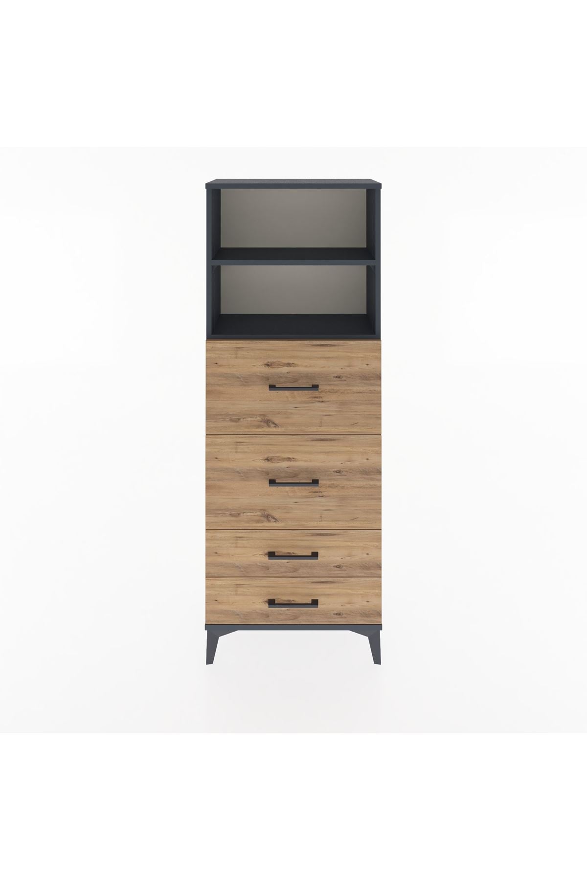 Arges Dolap 2 Raflı 4 Çekmeceli 60x30x163 - S20M078V6A
