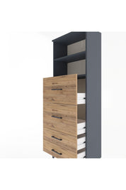 Arges Dolap 2 Raflı 4 Çekmeceli 60x30x163 - S20M078V6A