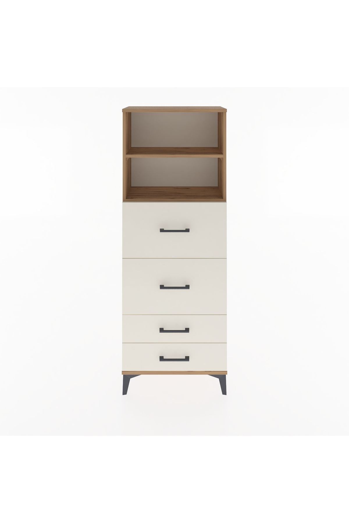 Arges Dolap 2 Raflı 4 Çekmeceli 60x30x163 - S20M078V7A