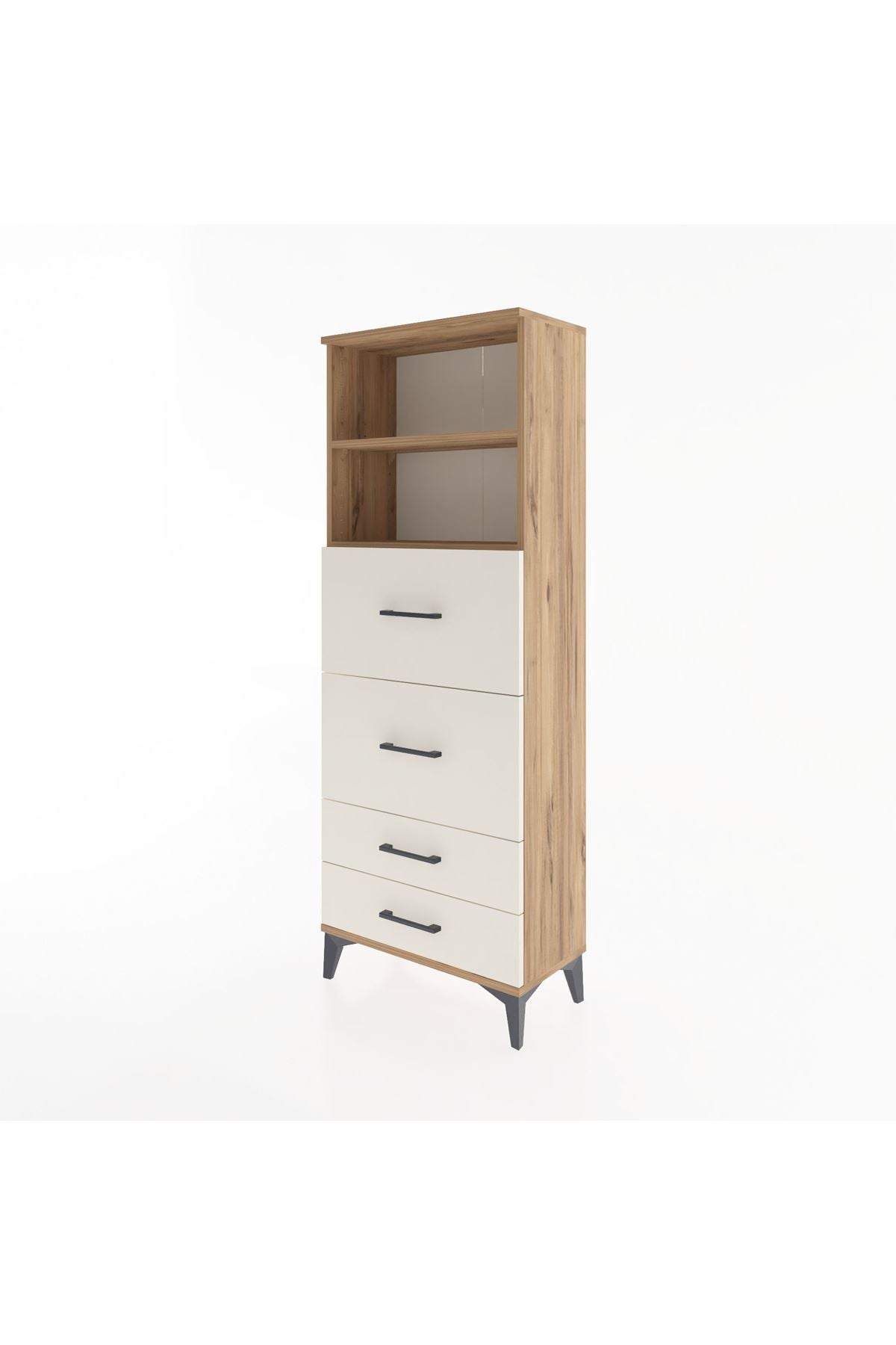 Arges Dolap 2 Raflı 4 Çekmeceli 60x30x163 - S20M078V7A