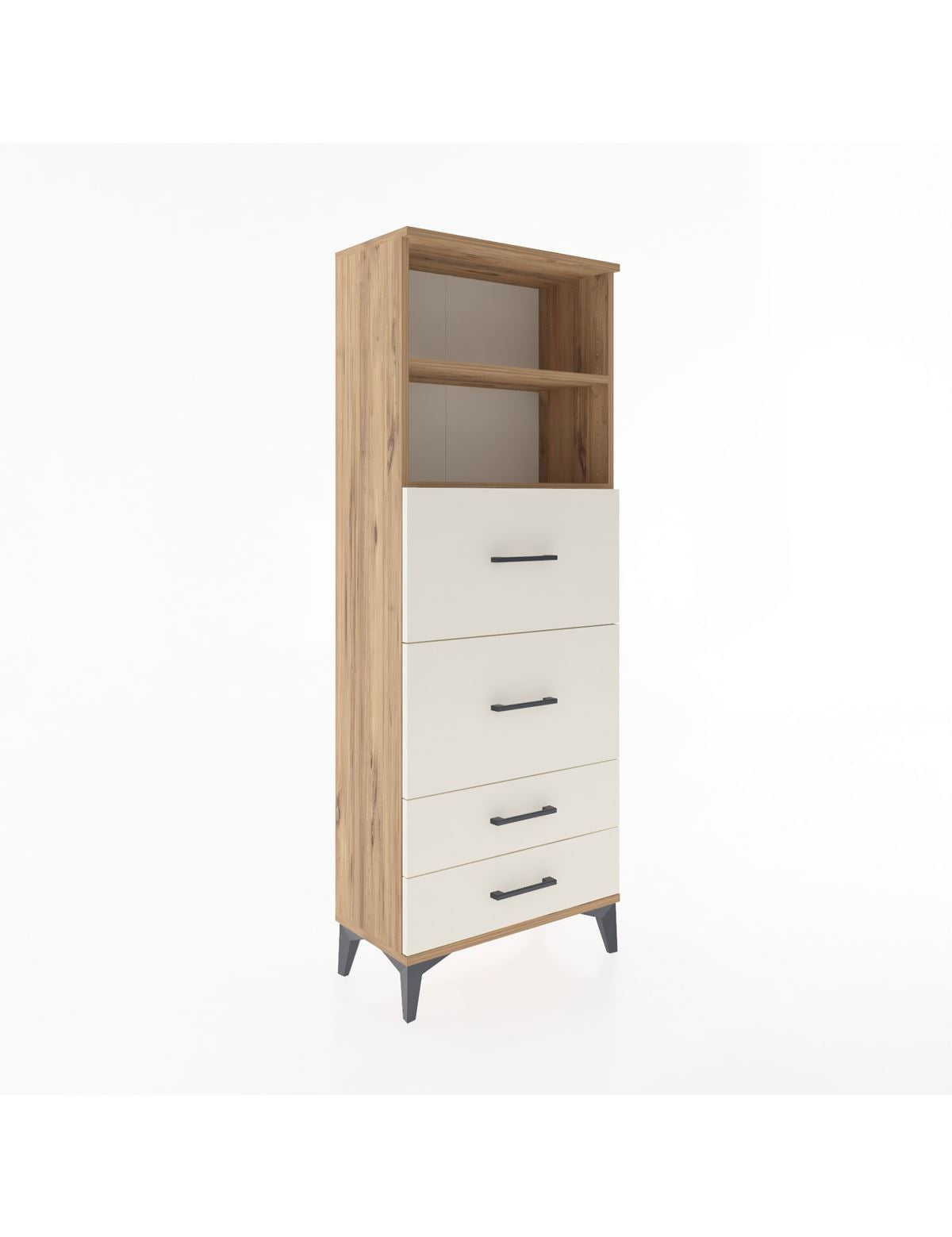 Arges Dolap 2 Raflı 4 Çekmeceli 60x30x163 - S20M078V7A