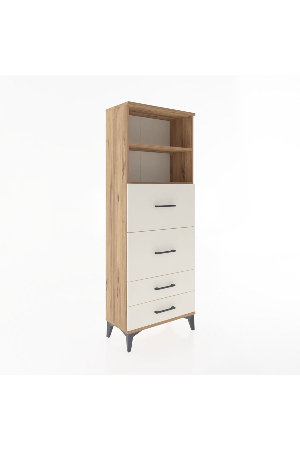 Arges Dolap 2 Raflı 4 Çekmeceli 60x30x163 - S20M078V7A