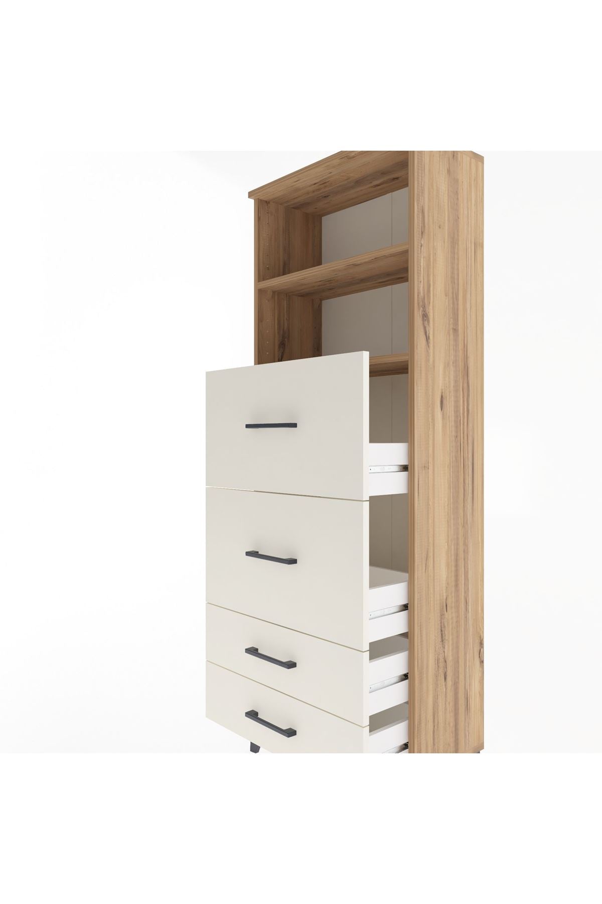 Arges Dolap 2 Raflı 4 Çekmeceli 60x30x163 - S20M078V7A
