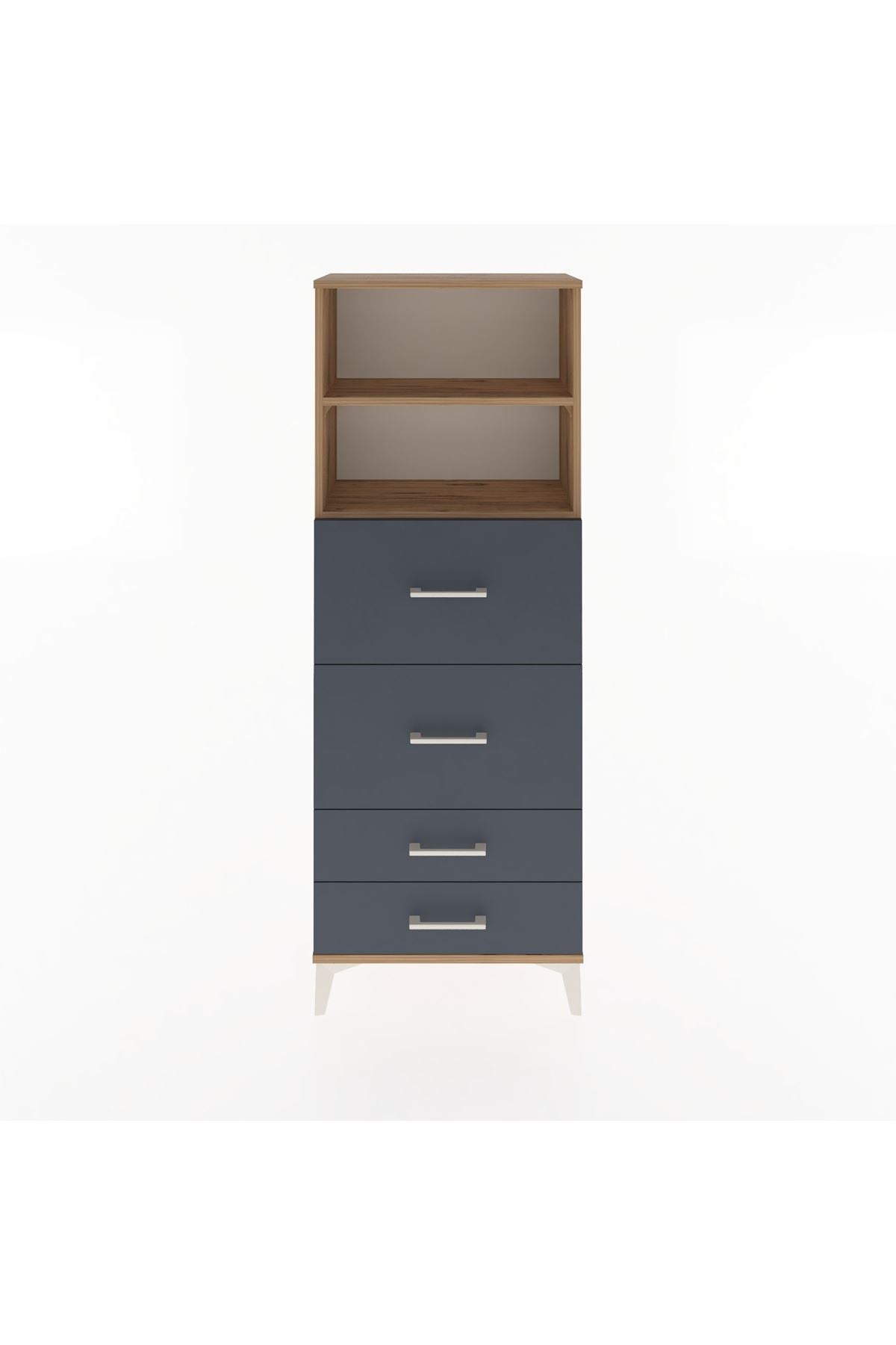 Arges Dolap 2 Raflı 4 Çekmeceli 60x30x163 - S20M078V8A