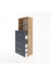 Arges Dolap 2 Raflı 4 Çekmeceli 60x30x163 - S20M078V8A
