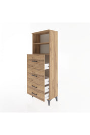 Arges Dolap 2 Raflı 4 Çekmeceli 60x30x163 - S20M078V9A