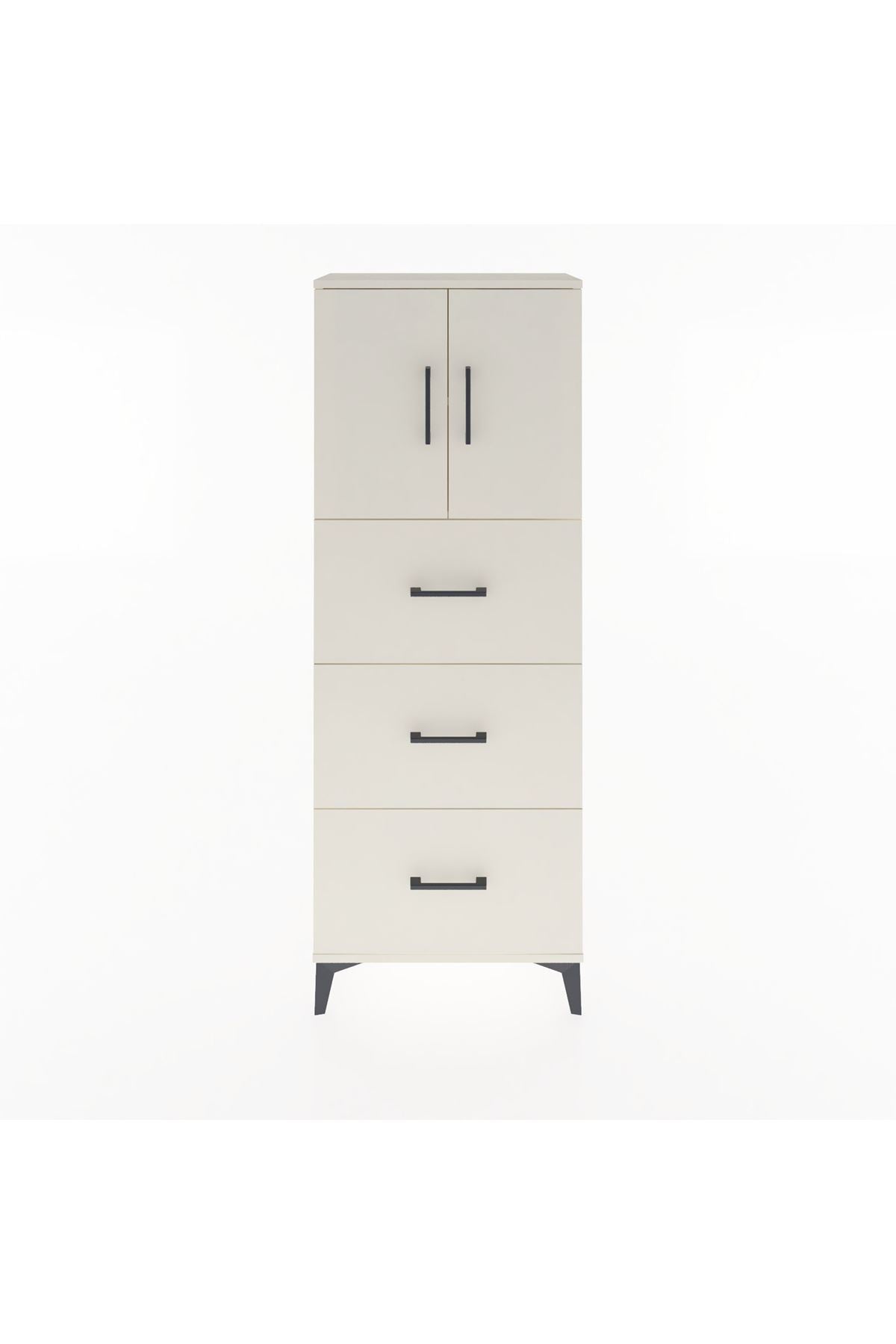 Arges Dolap 2 Raflı 3 Çekmeceli 2 Kapaklı 60x30x163 - S20M079V1A