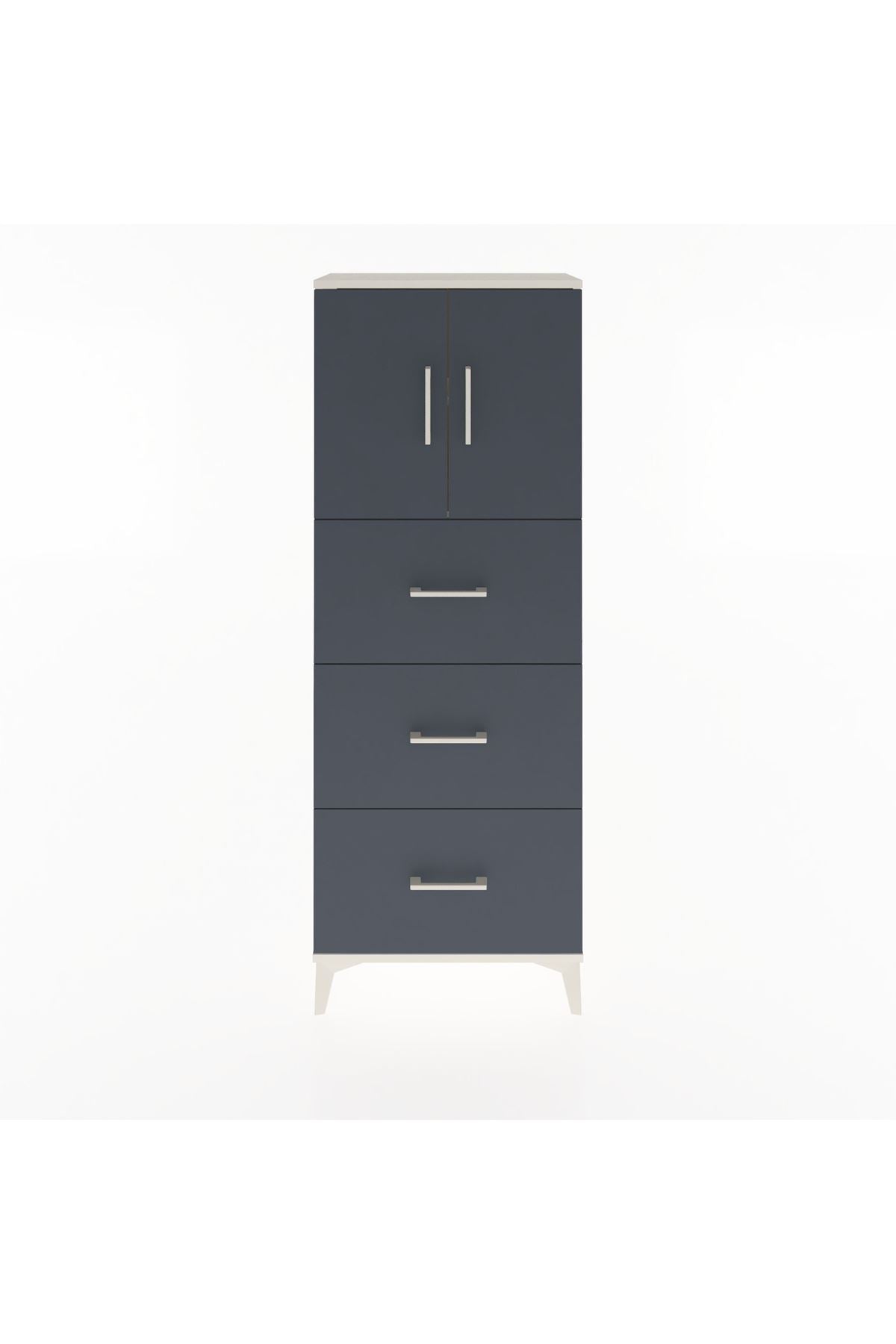 Arges Dolap 2 Raflı 3 Çekmeceli 2 Kapaklı 60x30x163 - S20M079V2A