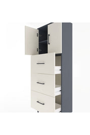 Arges Dolap 2 Raflı 3 Çekmeceli 2 Kapaklı 60x30x163 - S20M079V4A