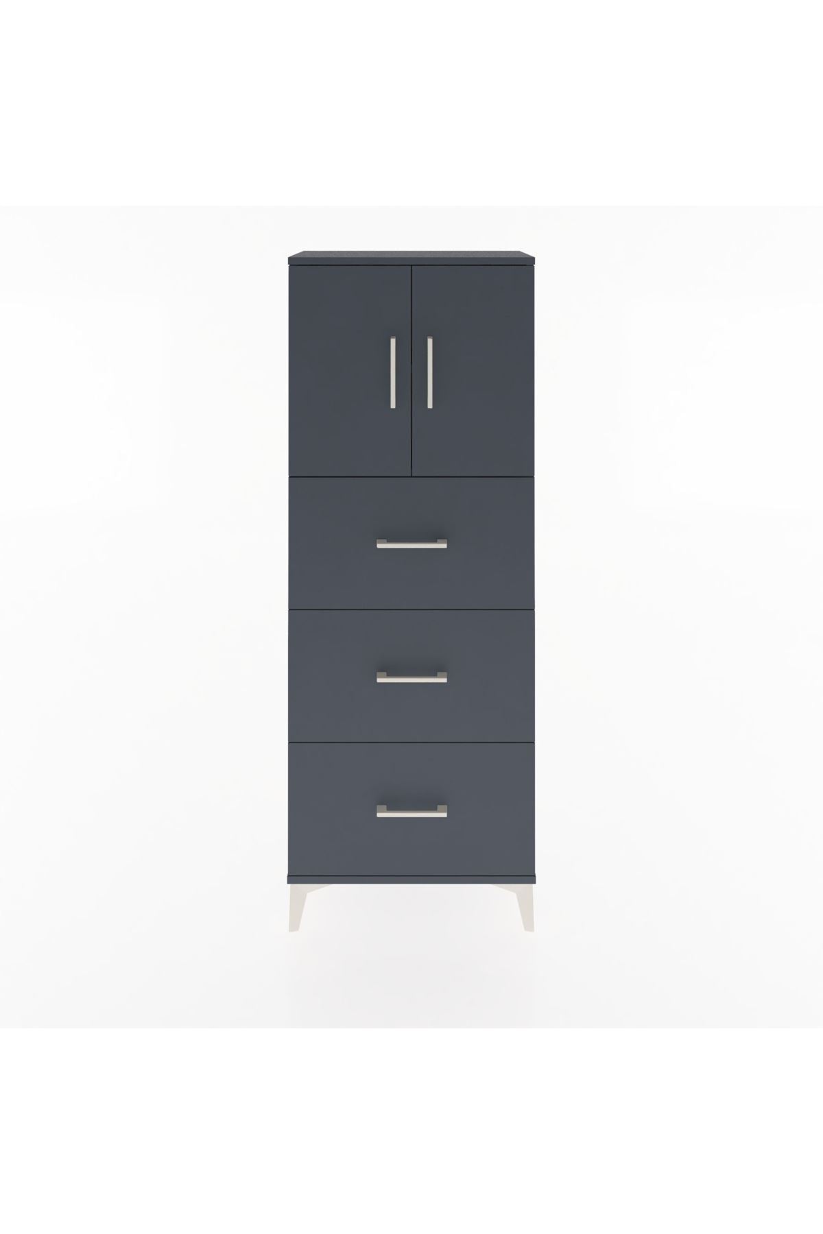 Arges Dolap 2 Raflı 3 Çekmeceli 2 Kapaklı 60x30x163 - S20M079V5A