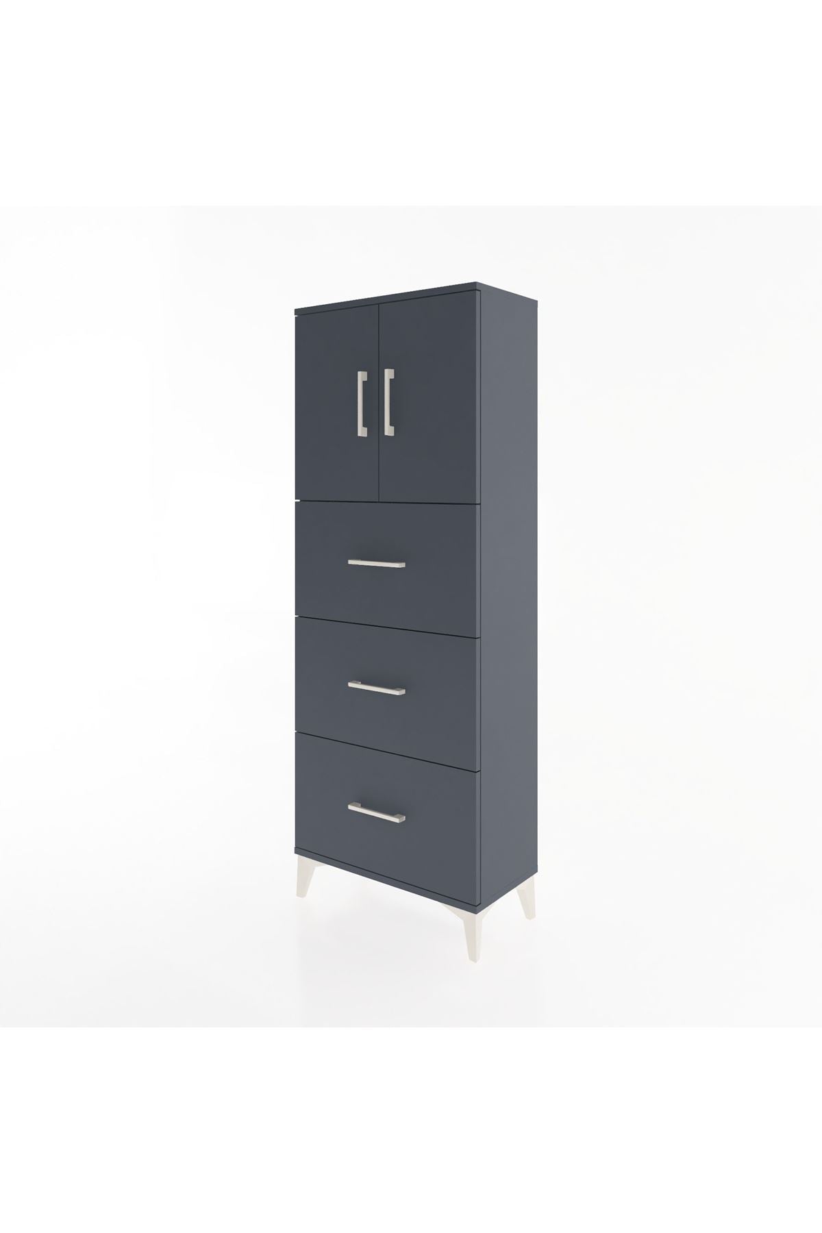 Arges Dolap 2 Raflı 3 Çekmeceli 2 Kapaklı 60x30x163 - S20M079V5A