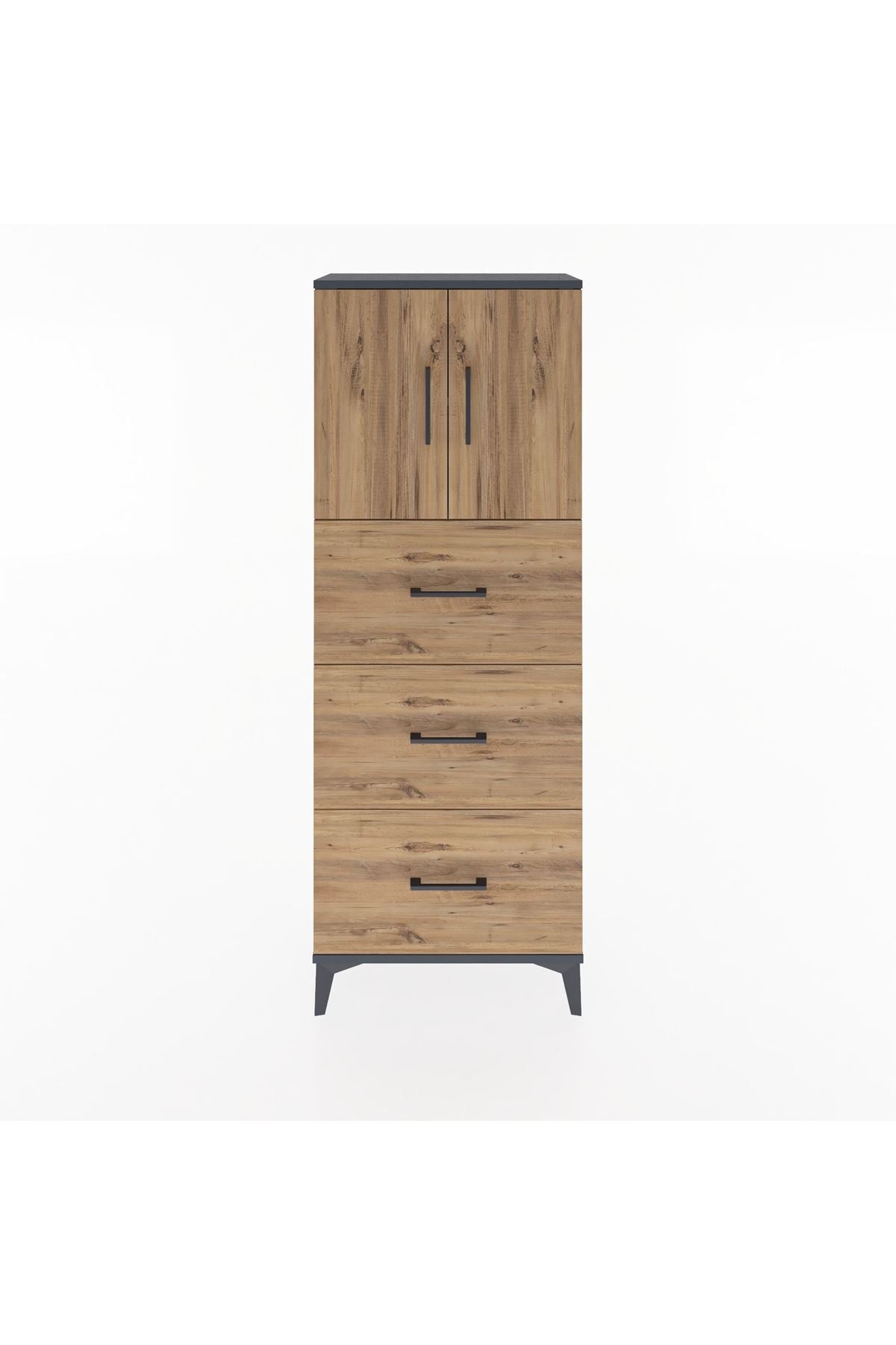 Arges Dolap 2 Raflı 3 Çekmeceli 2 Kapaklı 60x30x163 - S20M079V6A