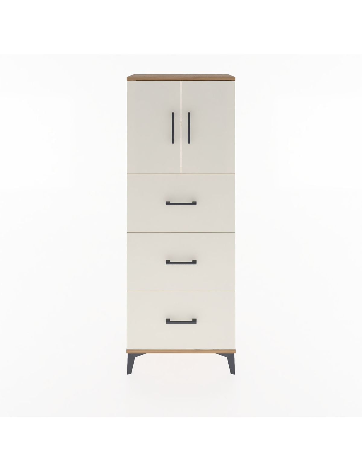Arges Dolap 2 Raflı 3 Çekmeceli 2 Kapaklı 60x30x163 - S20M079V7A