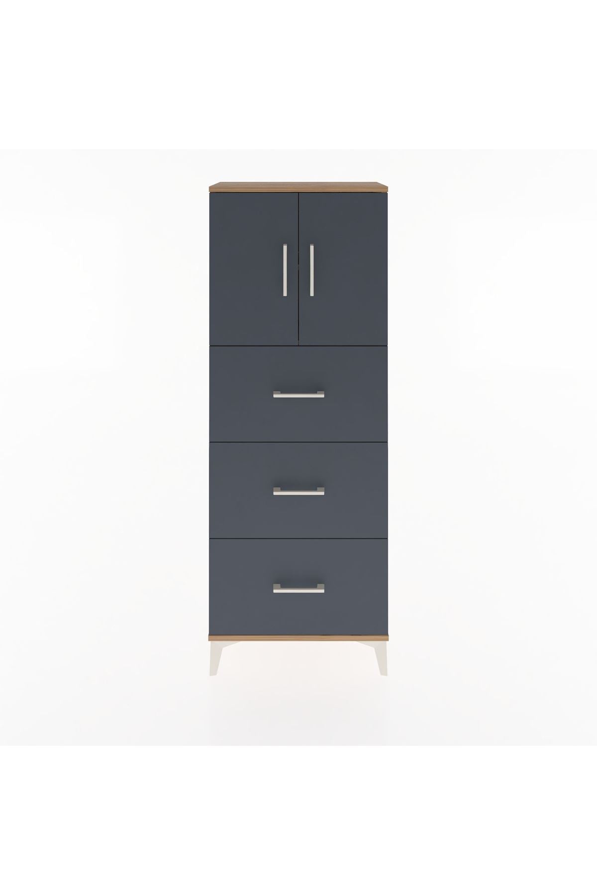 Arges Dolap 2 Raflı 3 Çekmeceli 2 Kapaklı 60x30x163 - S20M079V8A
